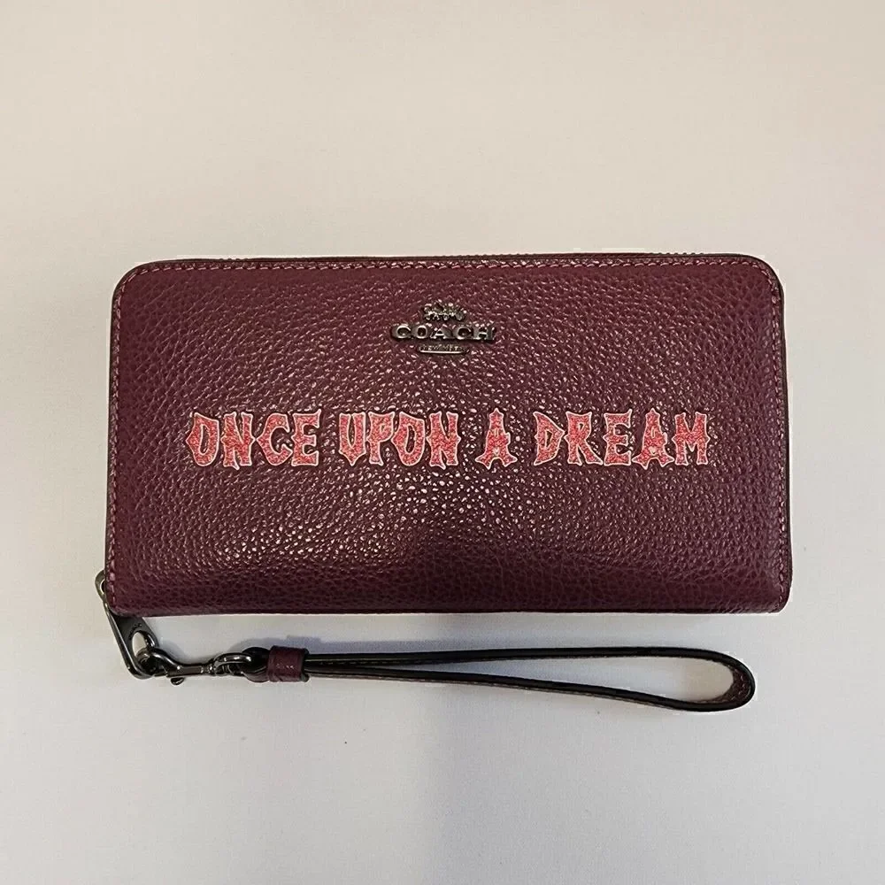 NWT CD971 COACH Disney X Long Zip Wallet Once Upon a Dream Sleeping Beauty
